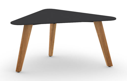 Kaat Teak Coffee Table by Mamagreen - Medium, Iron Black Ultra Durable Aluminum.