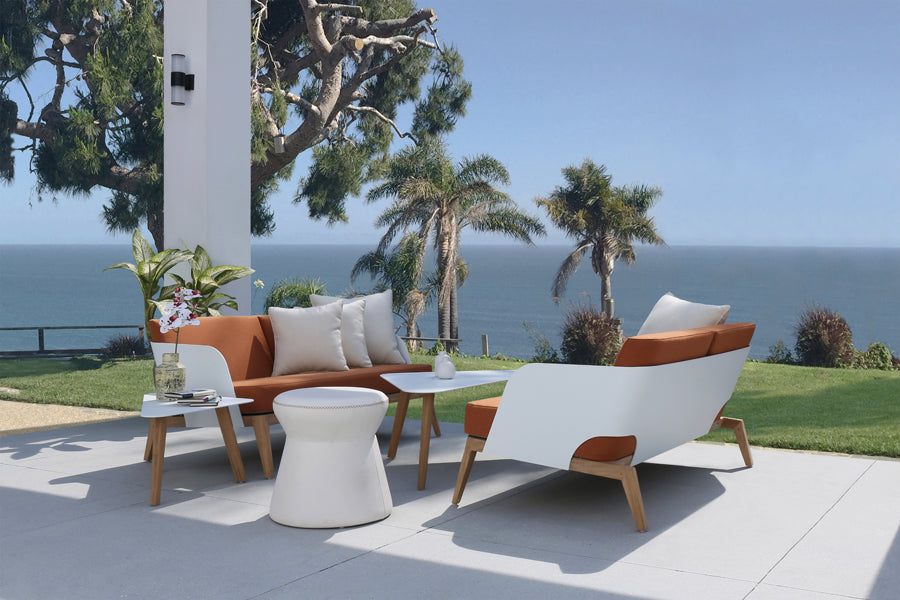 Kaat Teak Side Table by Mamagreen, showing kaat teak side table in live shot.