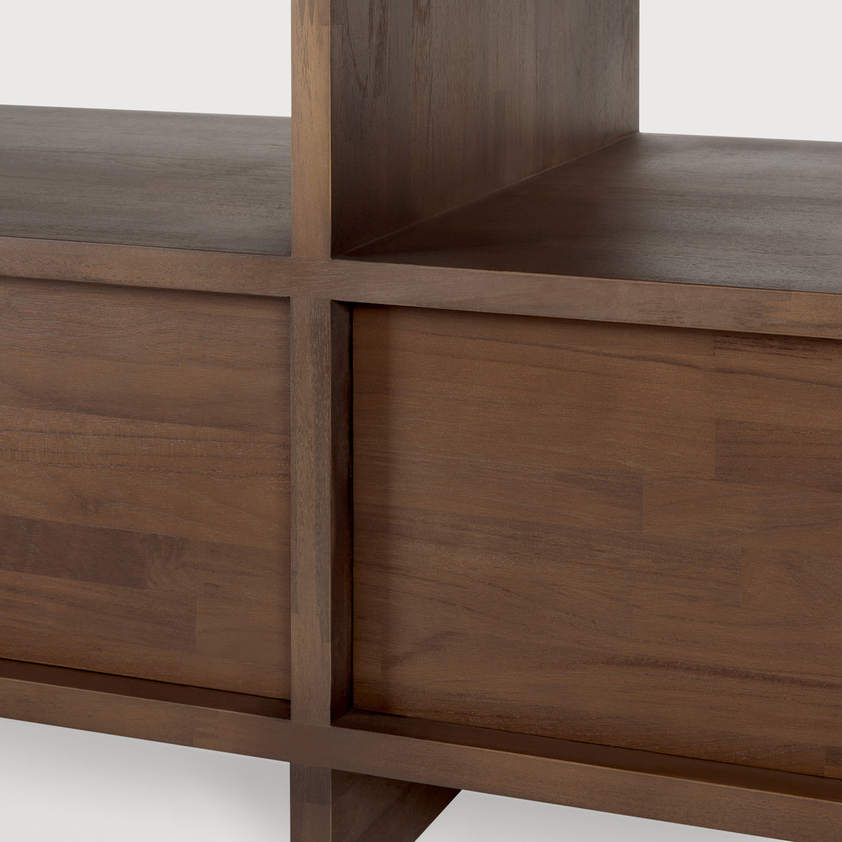 Kabuki TV Cupboard by Ethnicraft, showing closeup view of kabuki tv cupboard in studio shot.