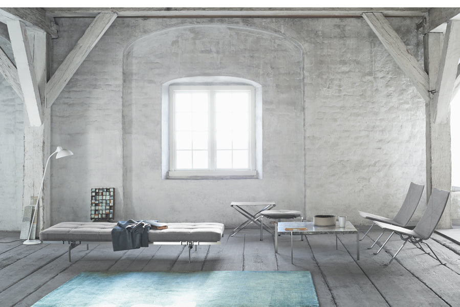 Kaiser Idell Floor Lamp by Fritz Hansen, showing kaiser idell floor lamp in live shot.