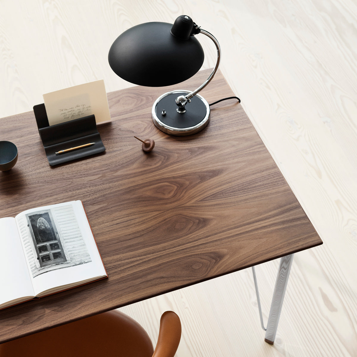 Kaiser Idell Table Lamp by Fritz Hansen, showing kaiser idell table lamp in live shot.