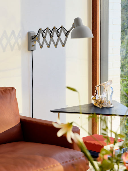 Kaiser Idell Wall Lamp by Fritz Hansen, showing kaiser idell wall lamp in live shot.