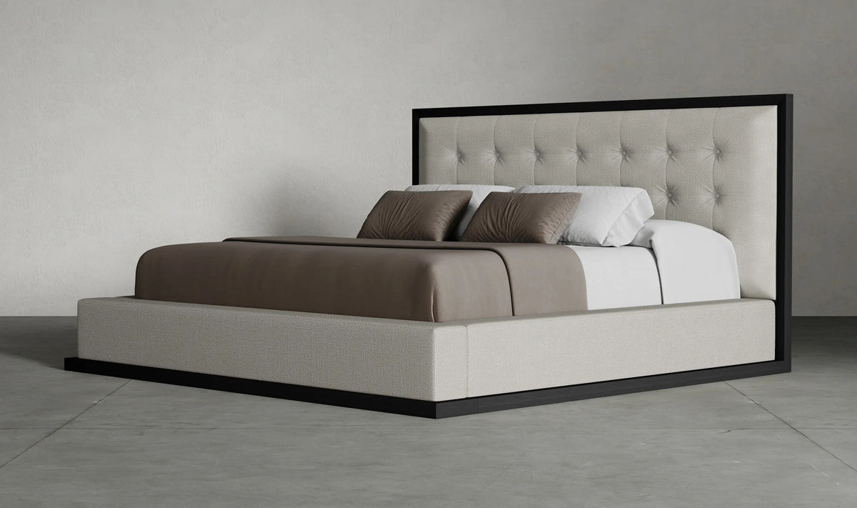 Kellen Bed by Viesso, showing kellen bed in live shot.