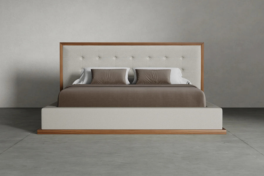 Kellen Bed by Viesso, showing kellen bed in live shot.