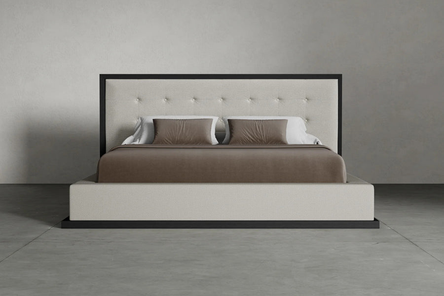 Kellen Bed by Viesso, showing kellen bed in live shot.