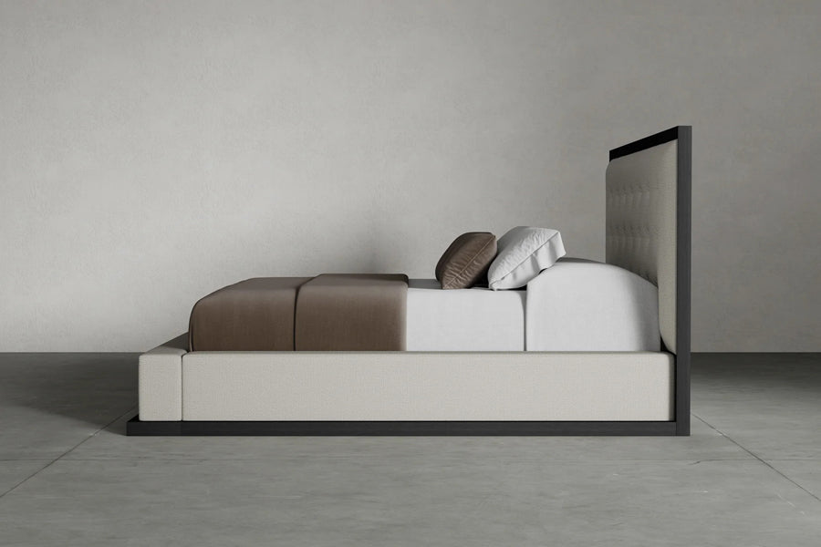 Kellen Bed by Viesso, showing kellen bed in live shot.