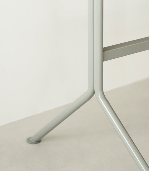 Kip Desk by Normann Copenhagen, showing closeup view of kip desk in live shot.