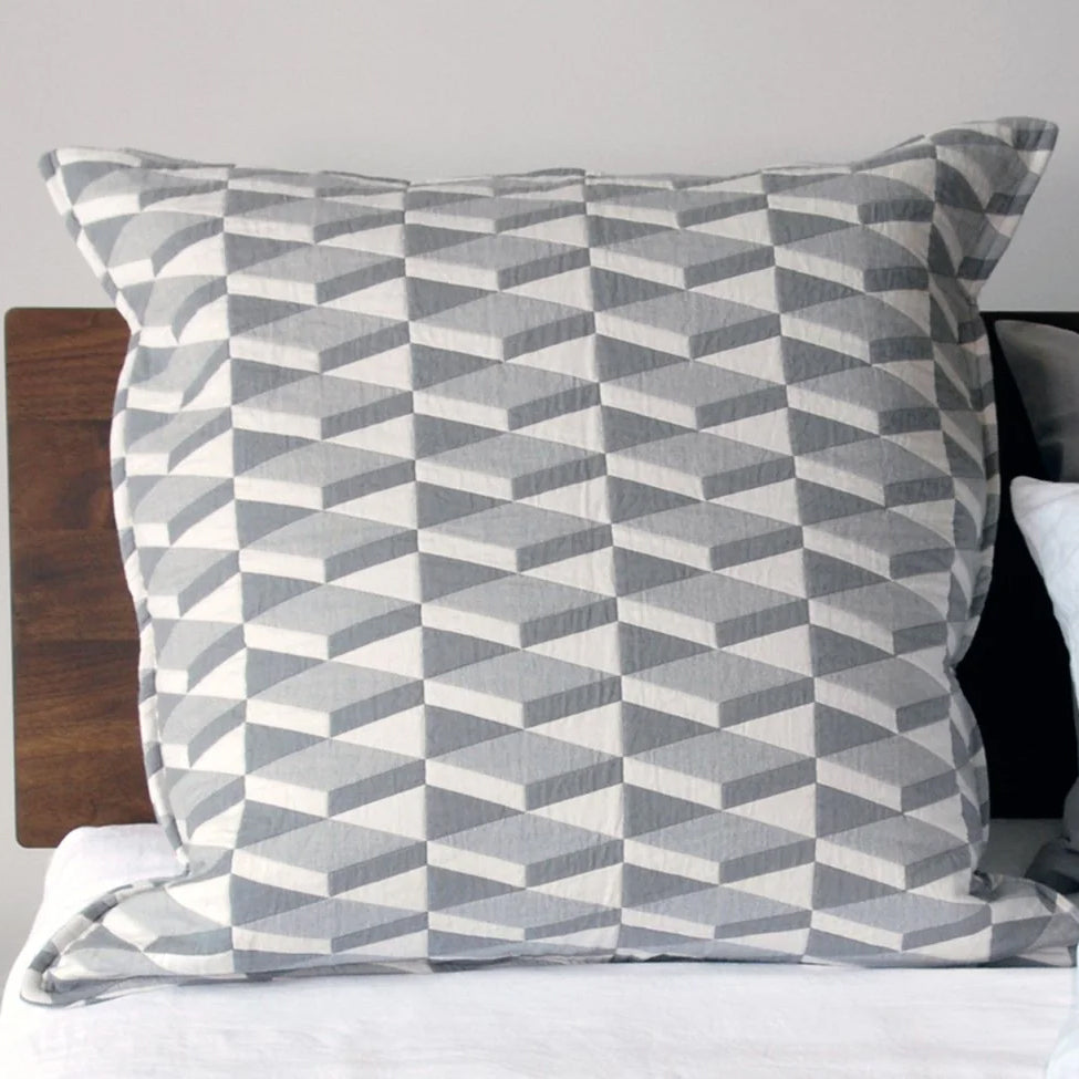 Kline Bedding Collection by Area, showing closeup view of kline bedding collection in live shot.