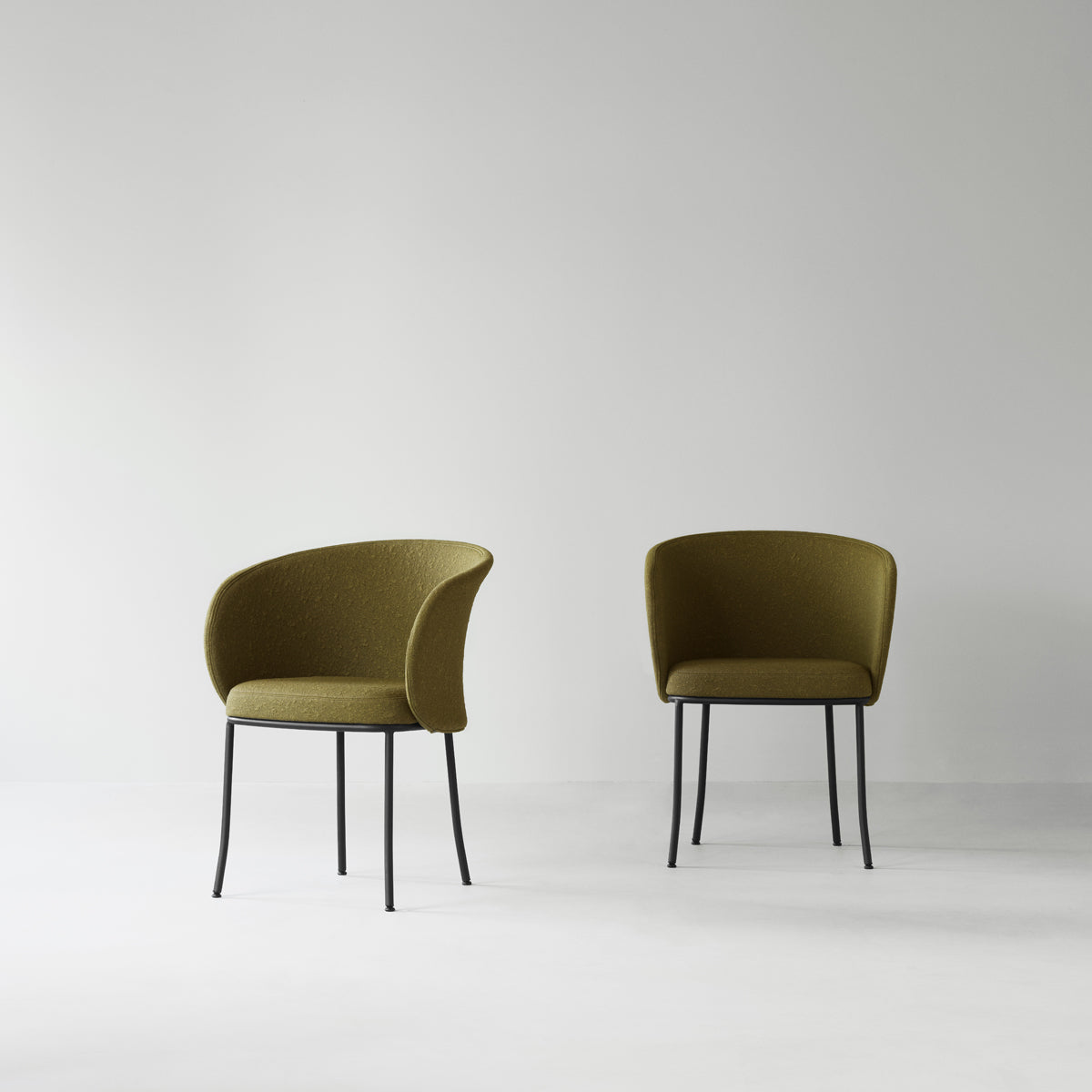 Knit Armchair by Normann Copenhagen, showing knit armchairs in live shot.