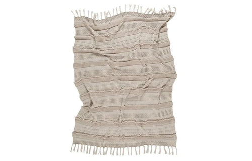 Knitted Blanket Air Dune White by Lorena Canals - Air Dune White.