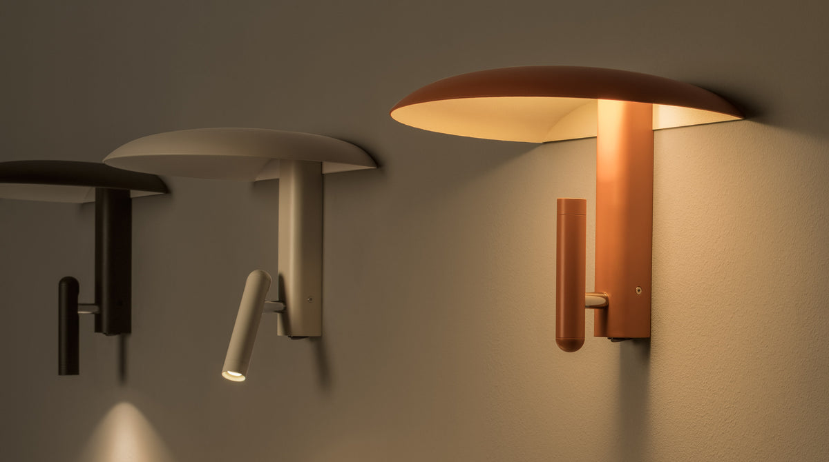 Konoha Wall Light by Marset, showing konoha wall lights in live shot.