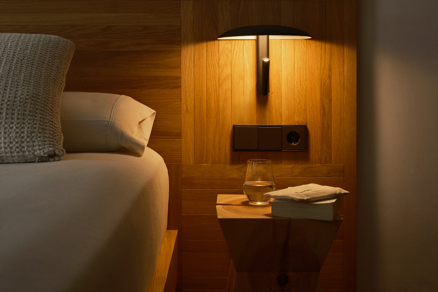 Konoha Wall Light by Marset, showing konoha wall light in live shot.