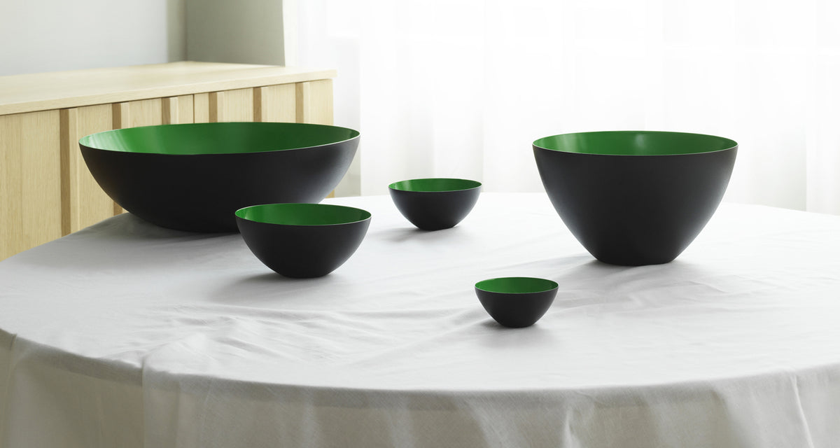 Krenit Bowl by Normann Copenhagen, showing krenit bowl in live shot.