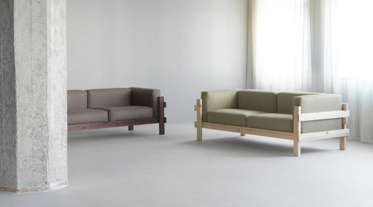 Kube Sofa by Normann Copenhagen, showing kube sofas in live shot.