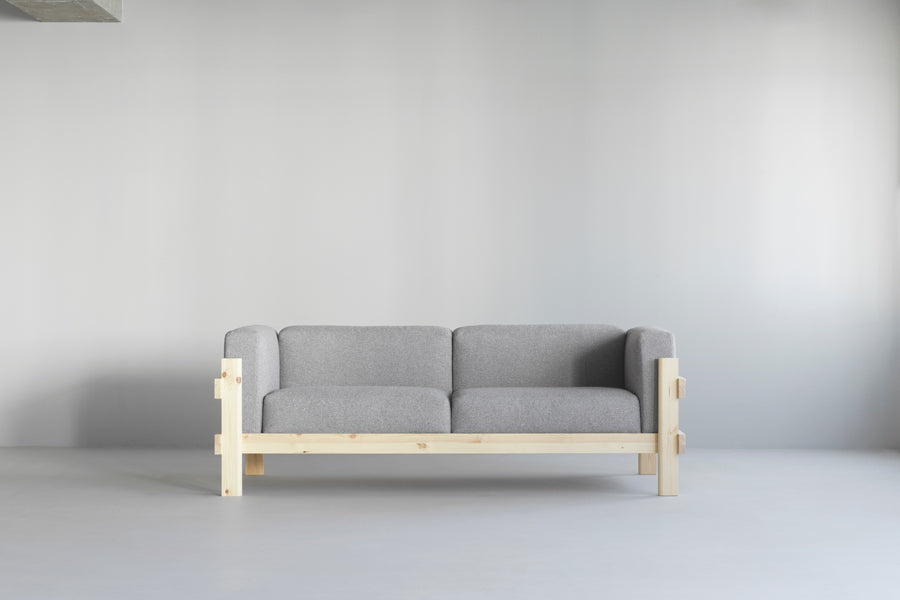 Kube Sofa by Normann Copenhagen, showing kube sofa in live shot.