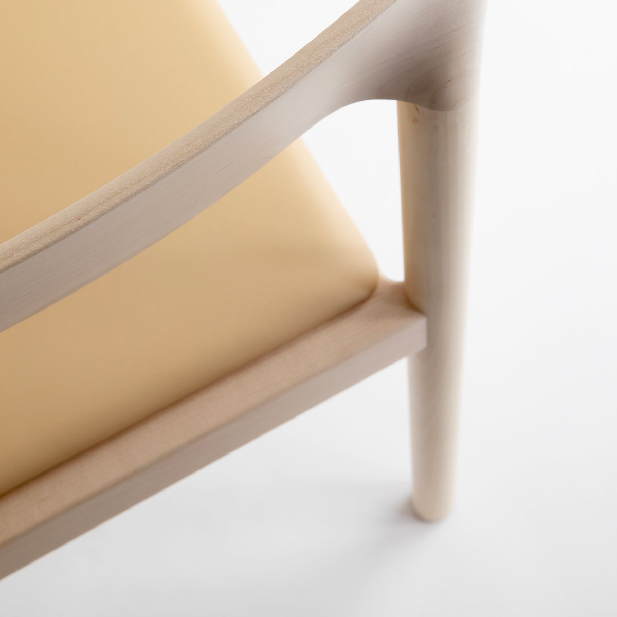 Kumu Chair by Nikari, showing closeup view of kumu chair in live shot.