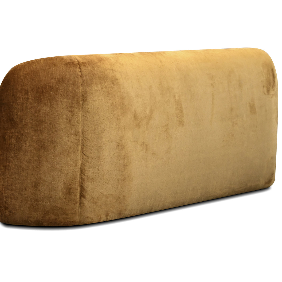 Kurv Upholstered Bed by Mobital, showing closeup view of kurv upholstered bed.