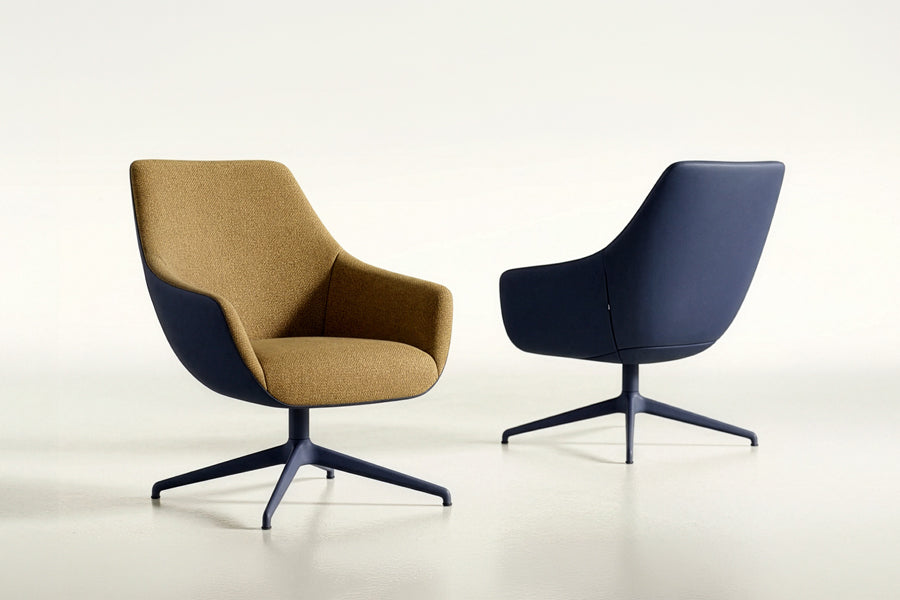 Lamy Metal Lounge Chair by B&T, showing lamy metal lounge chairs in live shot.