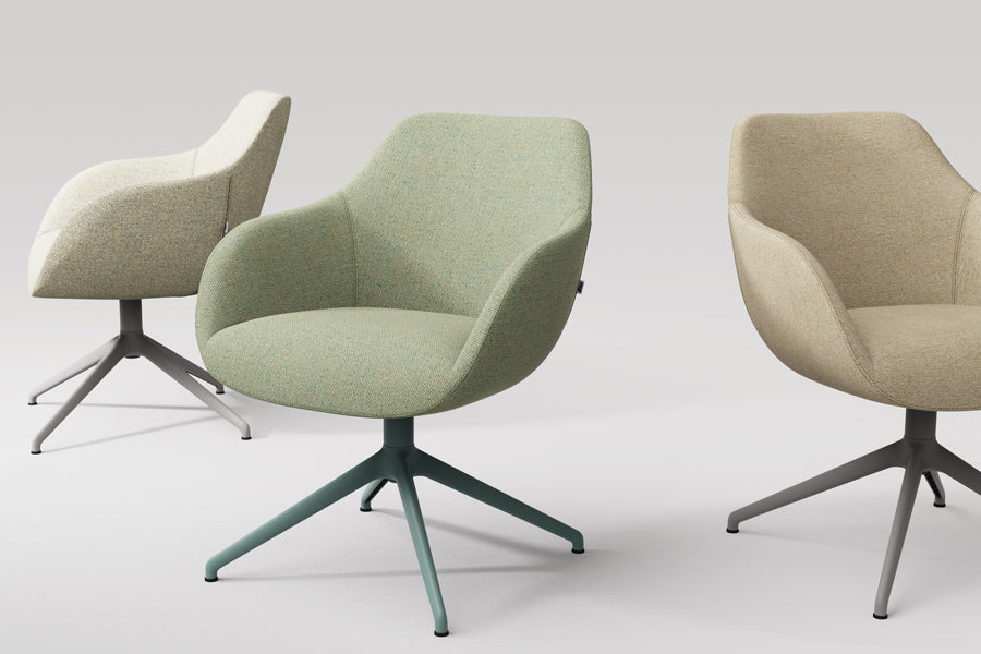 Lamy Metal Lounge Chair by B&T, showing lamy metal lounge chairs in live shot.