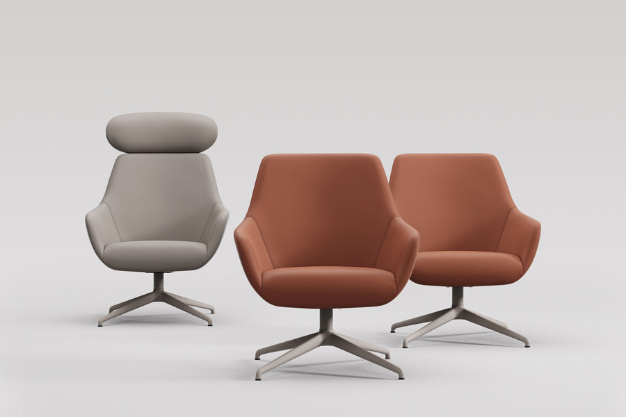 Lamy Metal Lounge Chair w/Headrest by B&T, showing lamy metal lounge chair w/headrest in live shot.