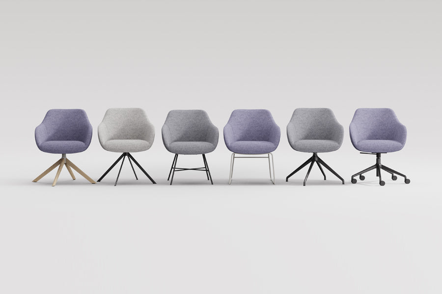 Lamy Sled Chair by B&T, showing lamy sled chair in live shot.