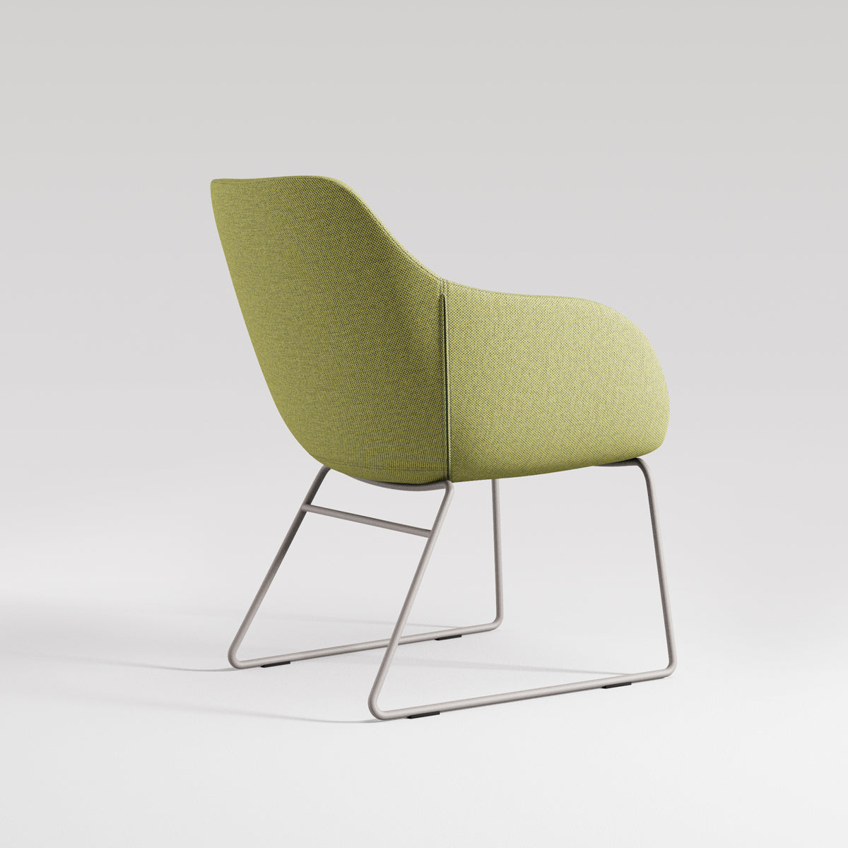 Lamy Sled Lounge Chair by B&T, showing lamy sled lounge chair in live shot.