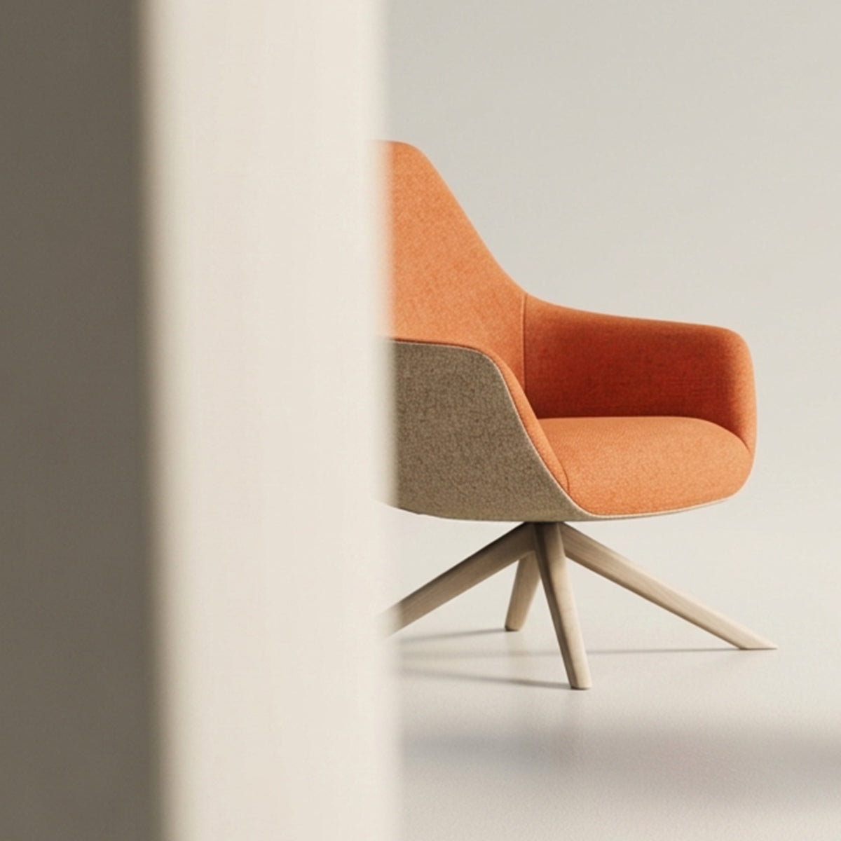 Lamy Wood Lounge Chair by B&T, showing lamy wood lounge chair in live shot.