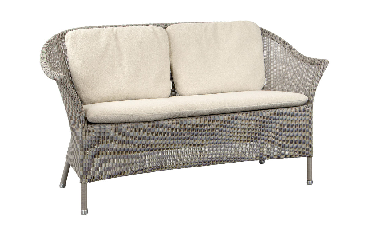 Lansing 2-Seater Sofa by Cane-Line - Taupe Fiber Weave, Sand Free Seat/Back Set.