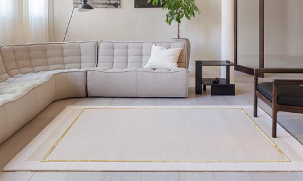 Layer Cake 262.001.117 Hand Tufted Rug by Ligne Pure, showing layer cake 262.001.117 hand tufted rug in live shot.