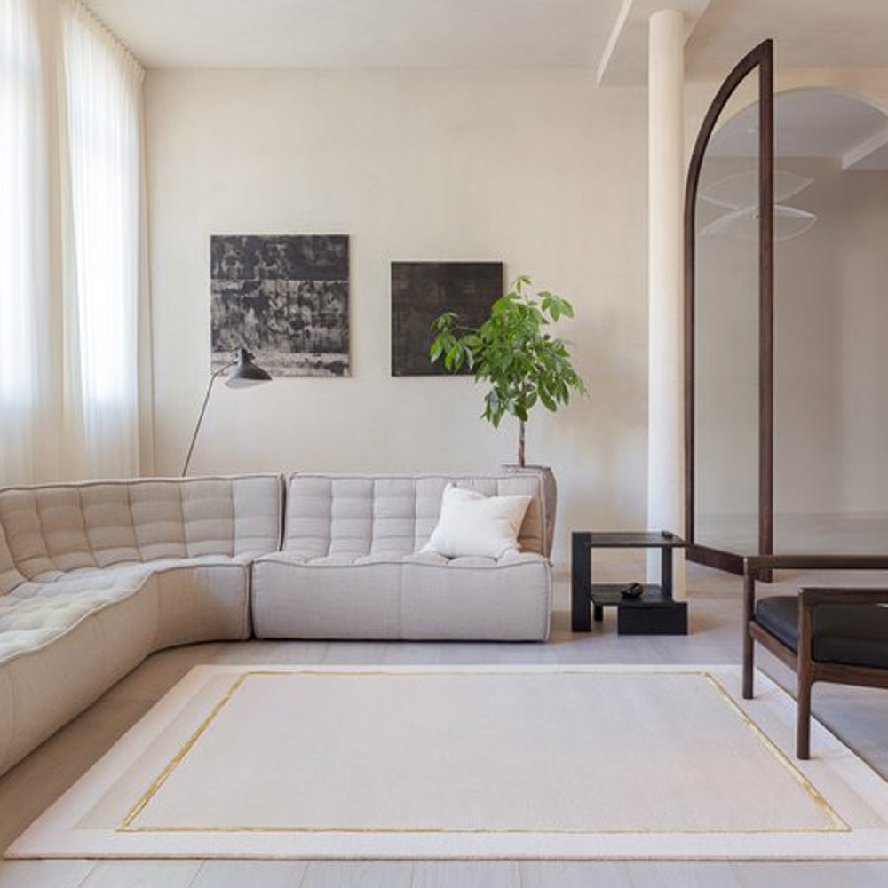 Layer Cake 262.001.117 Hand Tufted Rug by Ligne Pure, showing layer cake 262.001.117 hand tufted rug in live shot.
