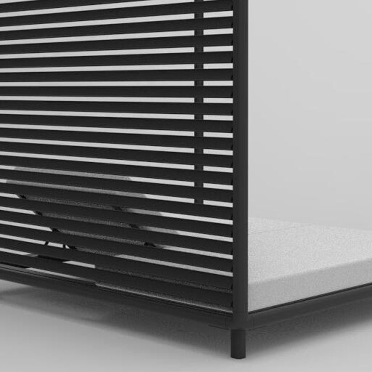 Laze Cabana by Cane-Line, showing closeup view of laze cabana in live shot.