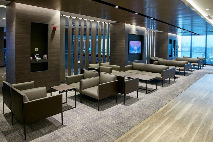 Led Lounge Armchair by B&T, showing led lounge armchairs in live shot.
