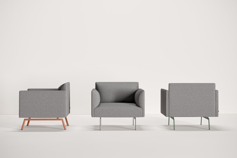 Led Lounge Armchair by B&T, showing led lounge armchairs in live shot.