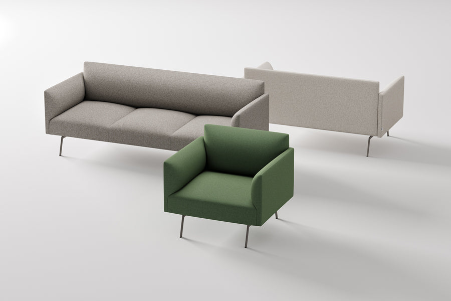 Led Lounge Armchair by B&T, showing led lounge armchair in live shot.
