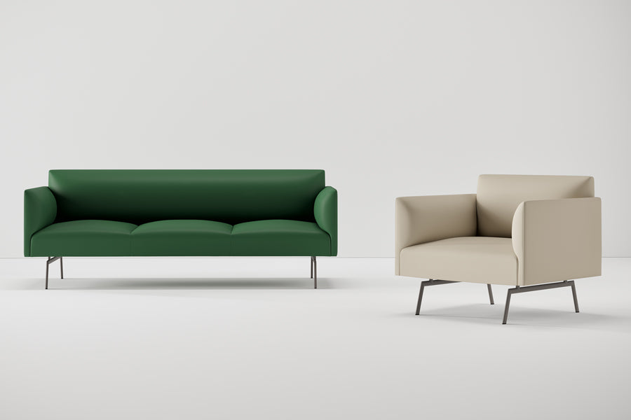 Led Lounge Armchair by B&T, showing led lounge armchair in live shot.