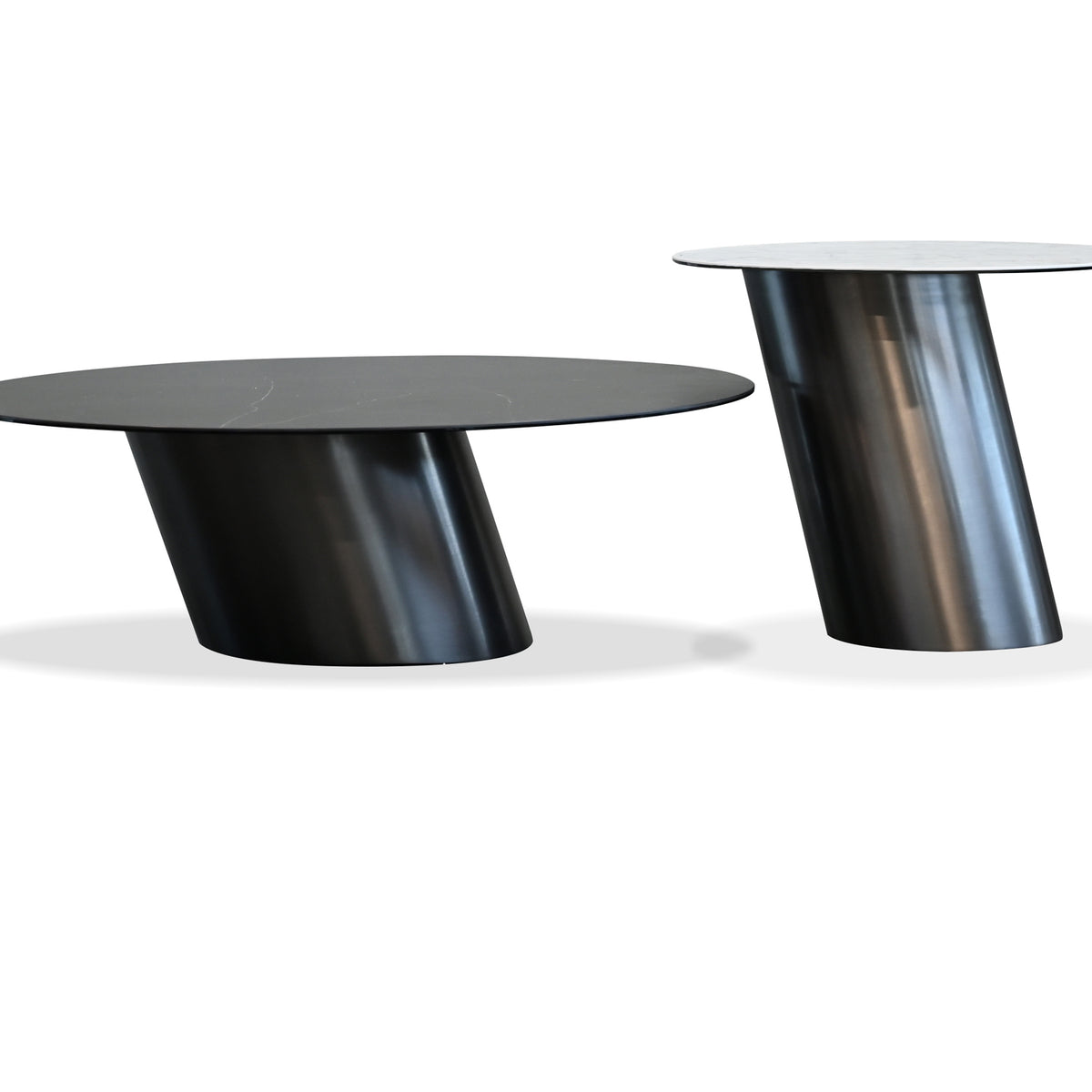Leen End Table by Mobital, showing front view of leen end table.