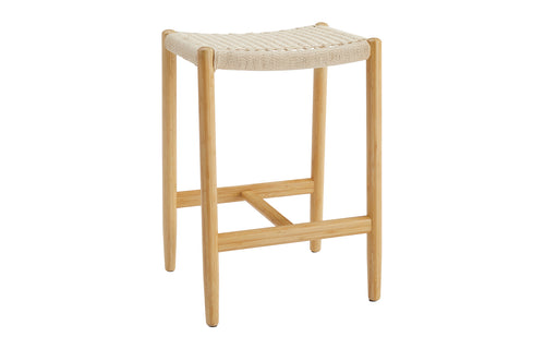 Leif Counter Stool by Greenington - Wheat Bamboo Wood/Paper Cord Seat.