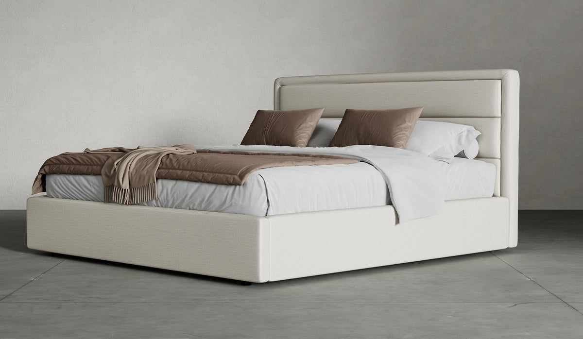 Lenor Bed by Viesso, showing lenor bed in live shot.