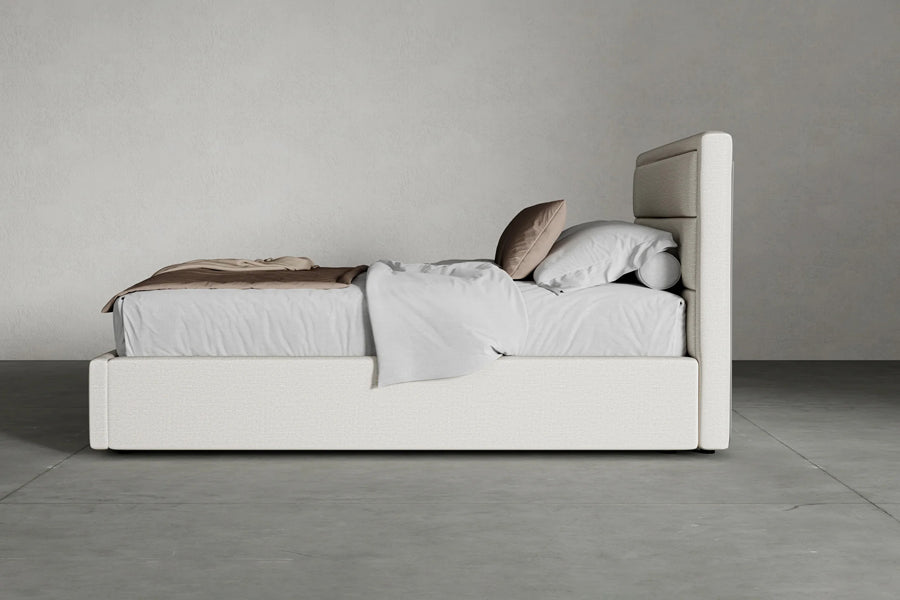 Lenor Bed by Viesso, showing lenor bed in live shot.