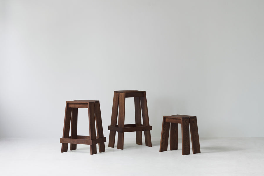 Let Barstool by Normann Copenhagen, showing let barstools in live shot.