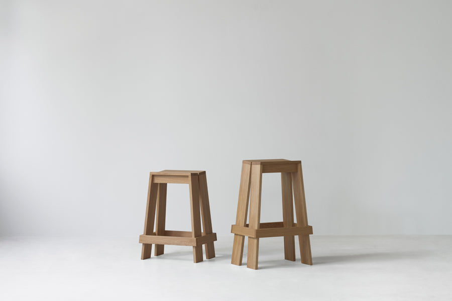 Let Barstool by Normann Copenhagen, showing let barstools in live shot.