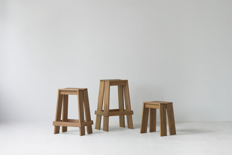 Let Barstool by Normann Copenhagen, showing let barstools in live shot.