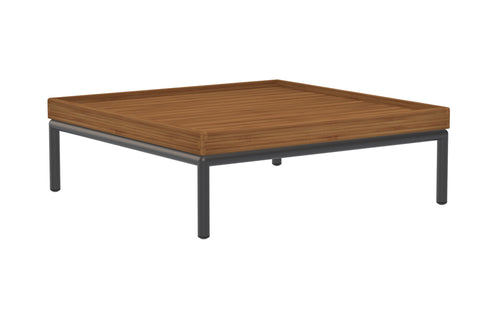 Level 2 Coffee Table by Houe - Dark Grey Aluminum, Bamboo Wood.