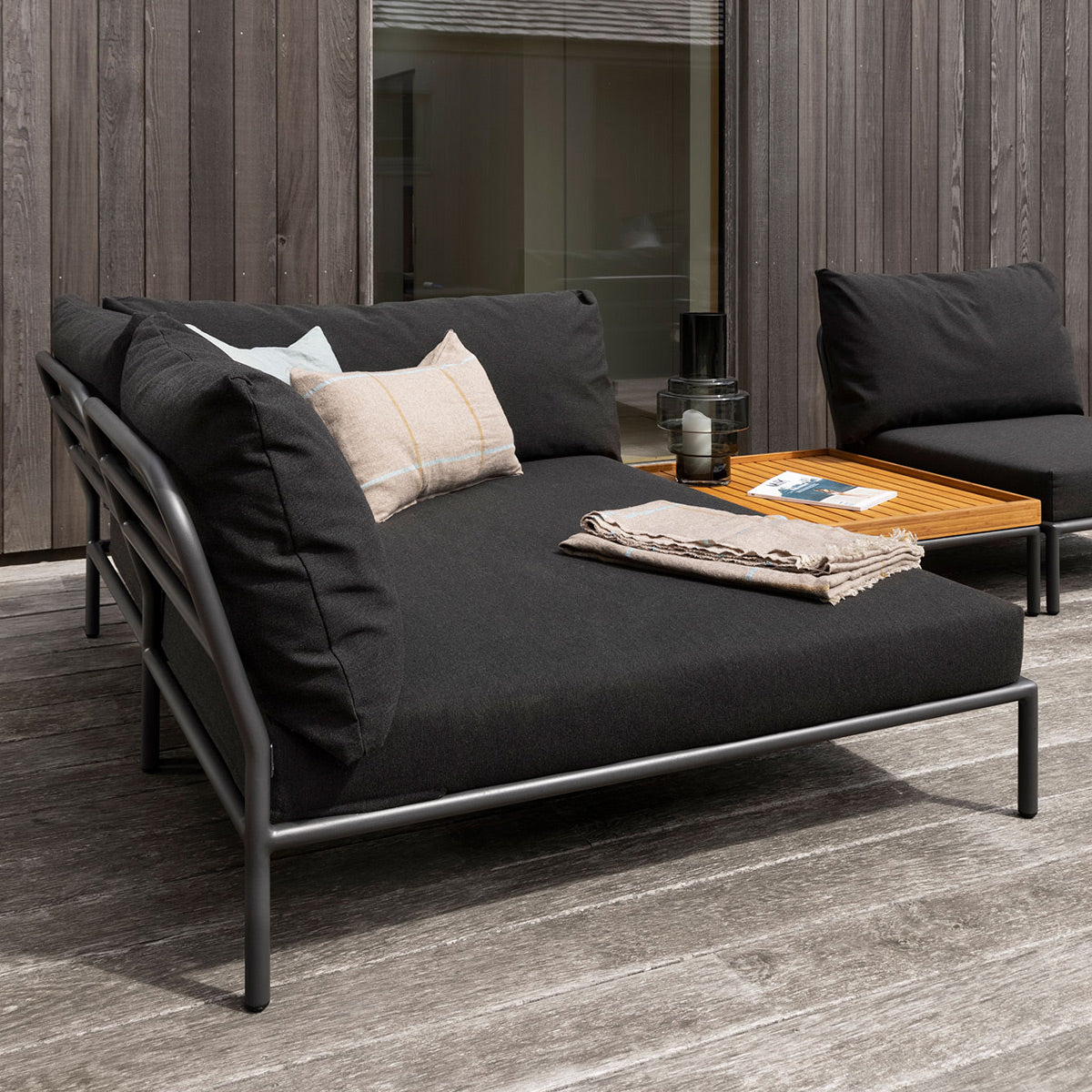 Level 2 Cozy Outdoor Corner Sectional by Houe, showing level 2 cozy outdoor corner sectional in live shot.