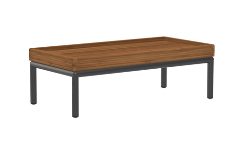 Level 2 End Table by Houe - Dark Grey Aluminum, Bamboo Wood.