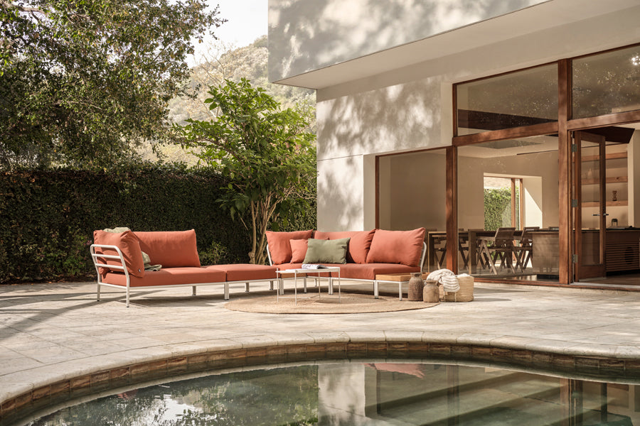 Level 2 Ottoman by Houe, showing level 2 ottoman in live shot.