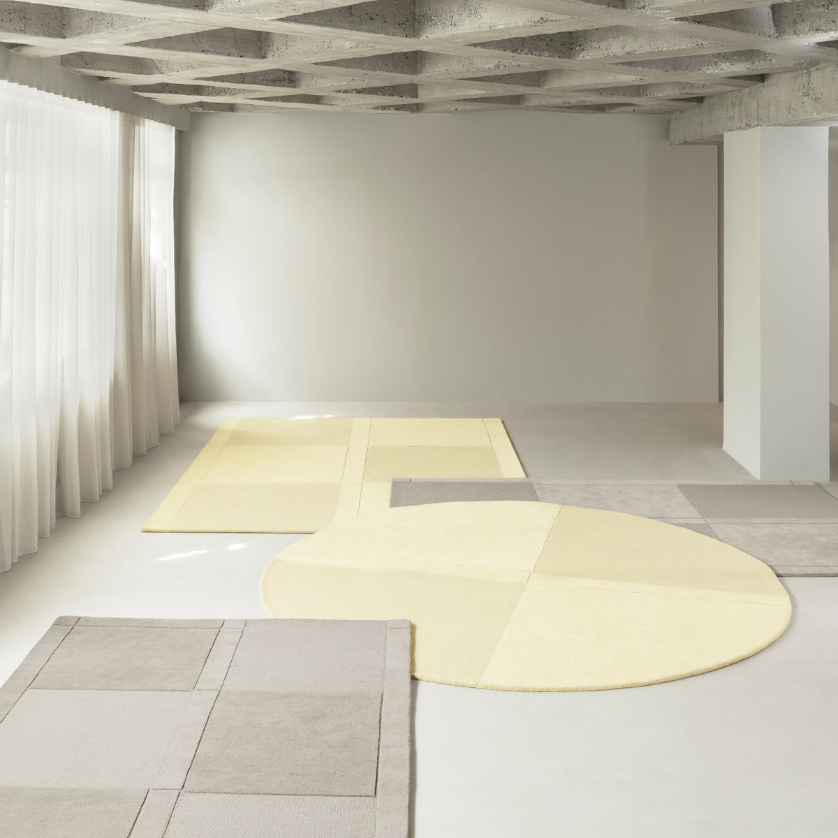 Level Rug by Normann Copenhagen, showing level rugs in live shot.