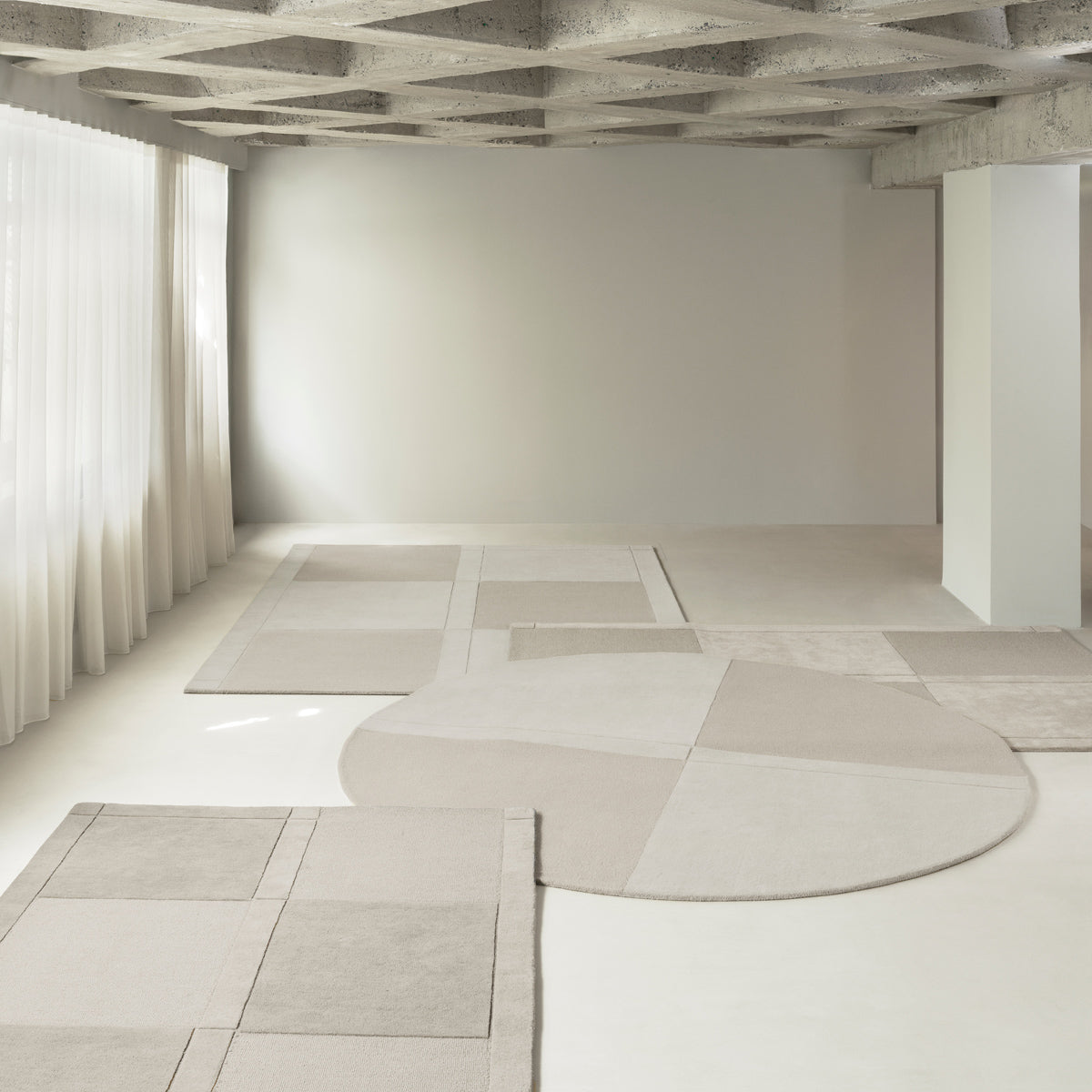 Level Rug by Normann Copenhagen, showing level rugs in live shot.
