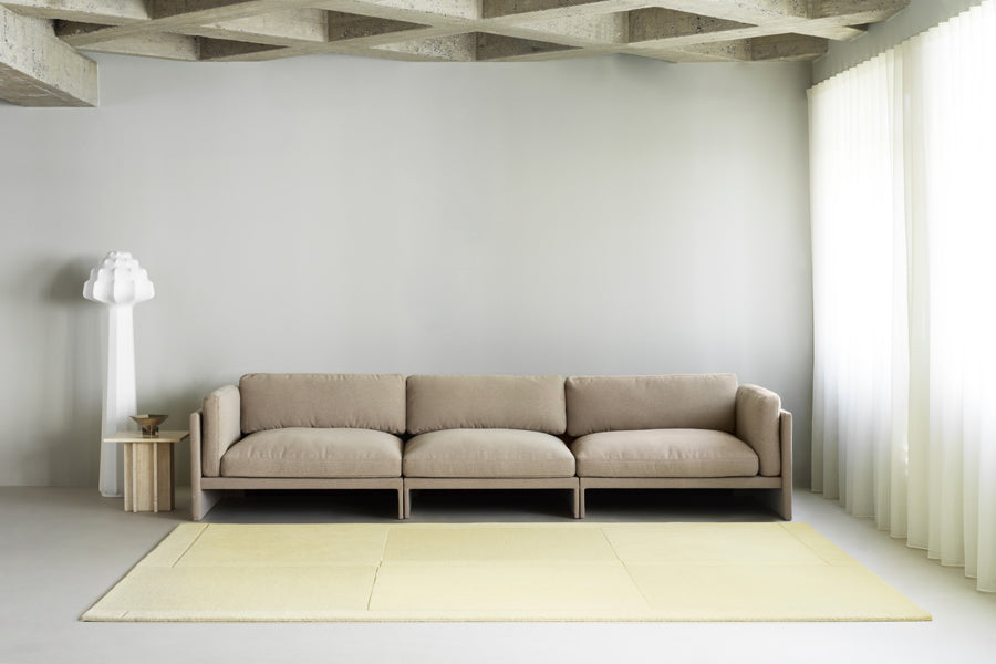 Level Rug by Normann Copenhagen, showing level rug in live shot.