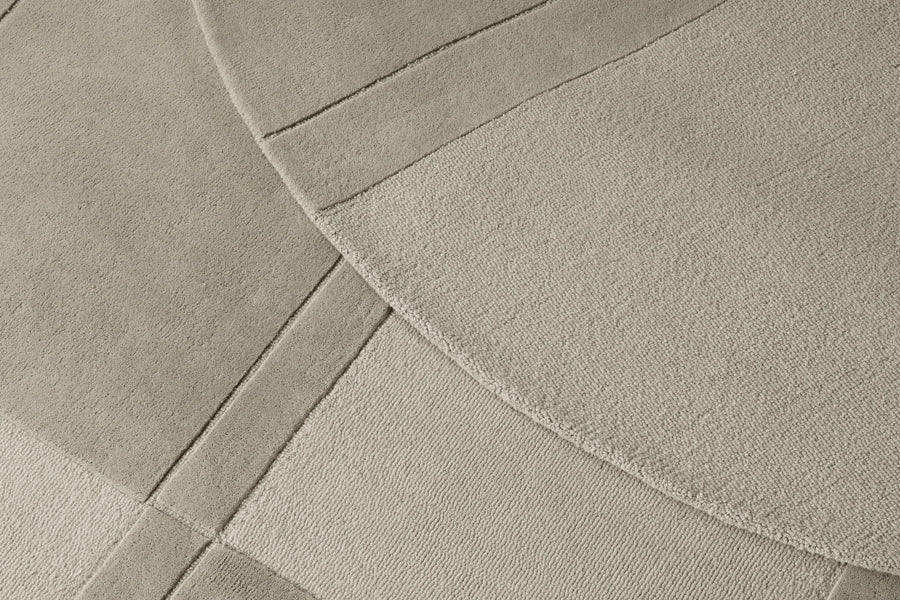 Level Rug by Normann Copenhagen, showing closeup view of level rugs in live shot.